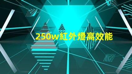 250w紅外燈高效能紅外燈助力工業應用嗎