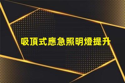 吸頂式應急照明燈提升安全感的關鍵照明解決方案