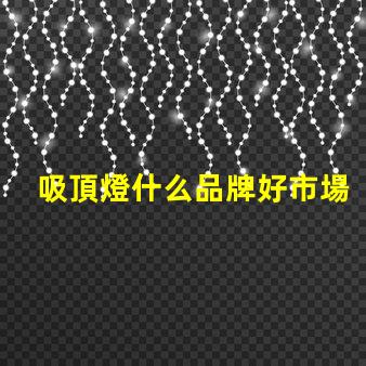 吸頂燈什么品牌好市場上最受歡迎的吸頂燈品牌解析