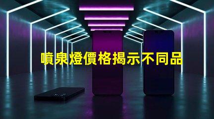 噴泉燈價格揭示不同品牌與規格的價格差異