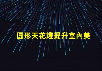 圓形天花燈提升室內美感的照明選擇