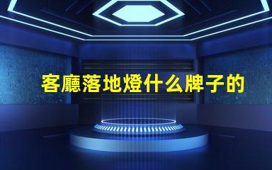 客廳落地燈什么牌子的好選購優質落地燈的實用指南