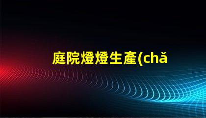 庭院燈燈生產(chǎn)廠您知道選擇優(yōu)質(zhì)生產(chǎn)廠的重要性嗎