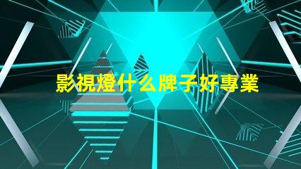 影視燈什么牌子好專業影視燈品牌推薦與比較