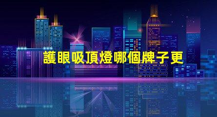 護眼吸頂燈哪個牌子更好專業品牌的選擇指南