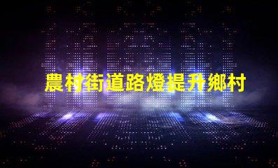 農村街道路燈提升鄉村安全與美觀的照明解決方案