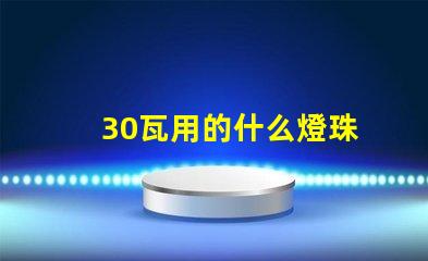 30瓦用的什么燈珠