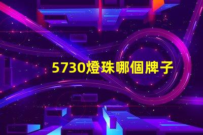 5730燈珠哪個牌子的好