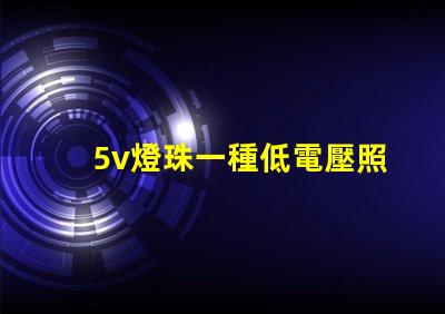 5v燈珠一種低電壓照明組件的選擇
