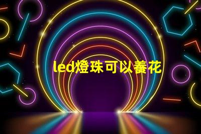 led燈珠可以養花