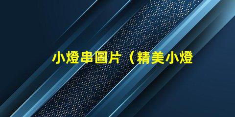 小燈串圖片（精美小燈串的圖片欣賞）