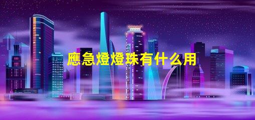 應急燈燈珠有什么用