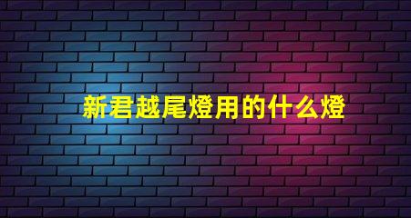 新君越尾燈用的什么燈珠