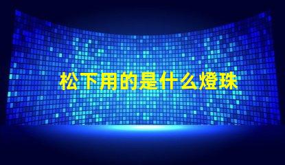 松下用的是什么燈珠