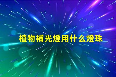 植物補光燈用什么燈珠