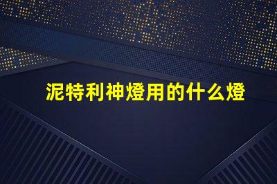 泥特利神燈用的什么燈珠