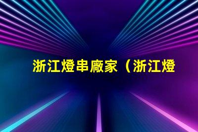 浙江燈串廠家（浙江燈串最專業的供應商）
