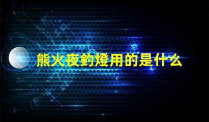 熊火夜釣燈用的是什么燈珠