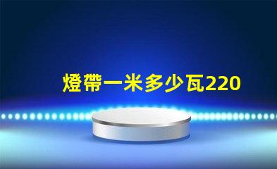 燈帶一米多少瓦220v？