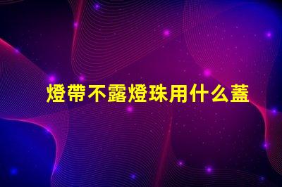 燈帶不露燈珠用什么蓋