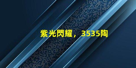 紫光閃耀，3535陶瓷燈珠點亮家園