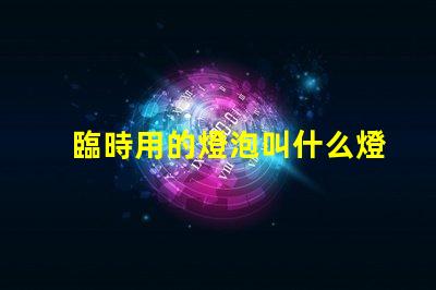 臨時用的燈泡叫什么燈珠