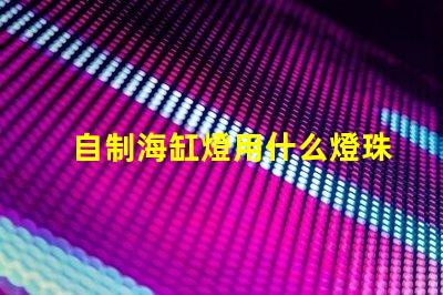 自制海缸燈用什么燈珠