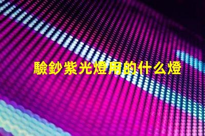 驗鈔紫光燈用的什么燈珠