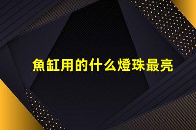 魚缸用的什么燈珠最亮的